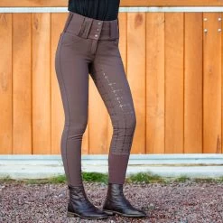 Horze Desiree Women's Silicone Full Seat Breeches Belt Loops -Equestrian Clothing Shop 36055 BRBR 4