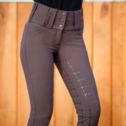 Horze Desiree Women's Silicone Full Seat Breeches Belt Loops -Equestrian Clothing Shop 36055 BRBR 5