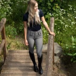 Horze Desiree Women's Silicone Full Seat Breeches Belt Loops -Equestrian Clothing Shop 36055 CRDG 9