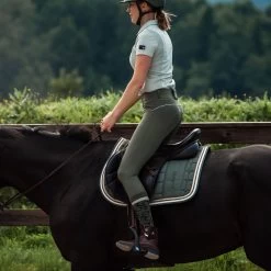 Horze Aubrey High Waist Breeches For Women With Silicone Knee Patch -Equestrian Clothing Shop 36083 BKGR 5