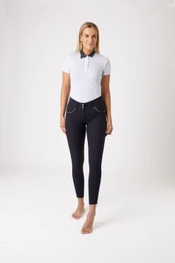 Horze Aubrey High Waist Breeches For Women With Silicone Knee Patch -Equestrian Clothing Shop 36083 VDB 3
