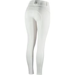 Horze Aubrey High Waist Breeches For Women With Silicone Knee Patch -Equestrian Clothing Shop 36083 WH 3