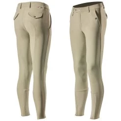 Horze Grand Prix Men's Silicone Knee Patch Breeches -Equestrian Clothing Shop 36262 LBR 1