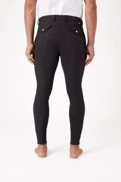 Horze Grand Prix Men's Silicone Knee Patch Breeches -Equestrian Clothing Shop 36262 bl 04