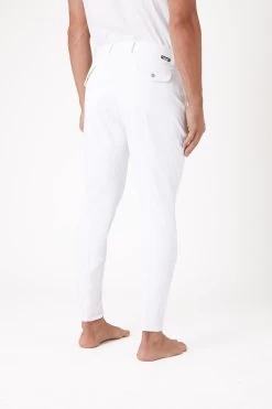 Horze Grand Prix Men's Silicone Knee Patch Breeches -Equestrian Clothing Shop 36262 wh 02