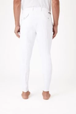 Horze Grand Prix Men's Silicone Knee Patch Breeches -Equestrian Clothing Shop 36262 wh 04