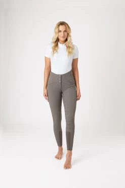 Horze Desiree Women's High Waist Silicone Full Seat Breeches -Equestrian Clothing Shop 36605 CRDG 3