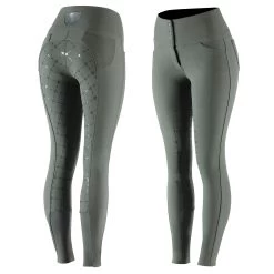 Horze Desiree Women's High Waist Silicone Full Seat Breeches -Equestrian Clothing Shop 36605 LDGR 1