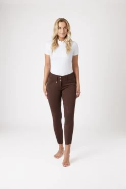 Horze Grand Prix Thermo Softshell Silicone FS Breeches For Women -Equestrian Clothing Shop 36608 MDBR 3