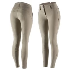 Horze Daniela Women's Leather Knee Patch Breeches -Equestrian Clothing Shop 36621 LBR 1