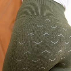 Horze Vanessa Women's Seamless Denim-Look Silicone Full Seat Tights -Equestrian Clothing Shop 36677 DLGR 13