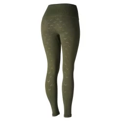 Horze Vanessa Women's Seamless Denim-Look Silicone Full Seat Tights -Equestrian Clothing Shop 36677 DLGR 3