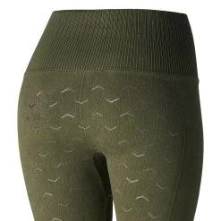 Horze Vanessa Women's Seamless Denim-Look Silicone Full Seat Tights -Equestrian Clothing Shop 36677 DLGR 5