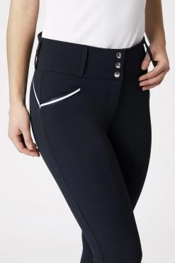 Horze Della High Waist Silicone Full Seat Breeches With Piping For Woman 17 Horze Della High Waist Silicone Full Seat Breeches With Piping For Woman -Equestrian Clothing Shop 36681 VDB 5