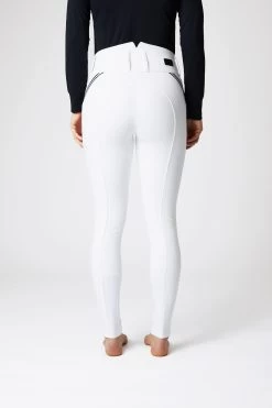 Horze Della High Waist Silicone Full Seat Breeches With Piping For Woman 23 Horze Della High Waist Silicone Full Seat Breeches With Piping For Woman -Equestrian Clothing Shop 36681 WH 4