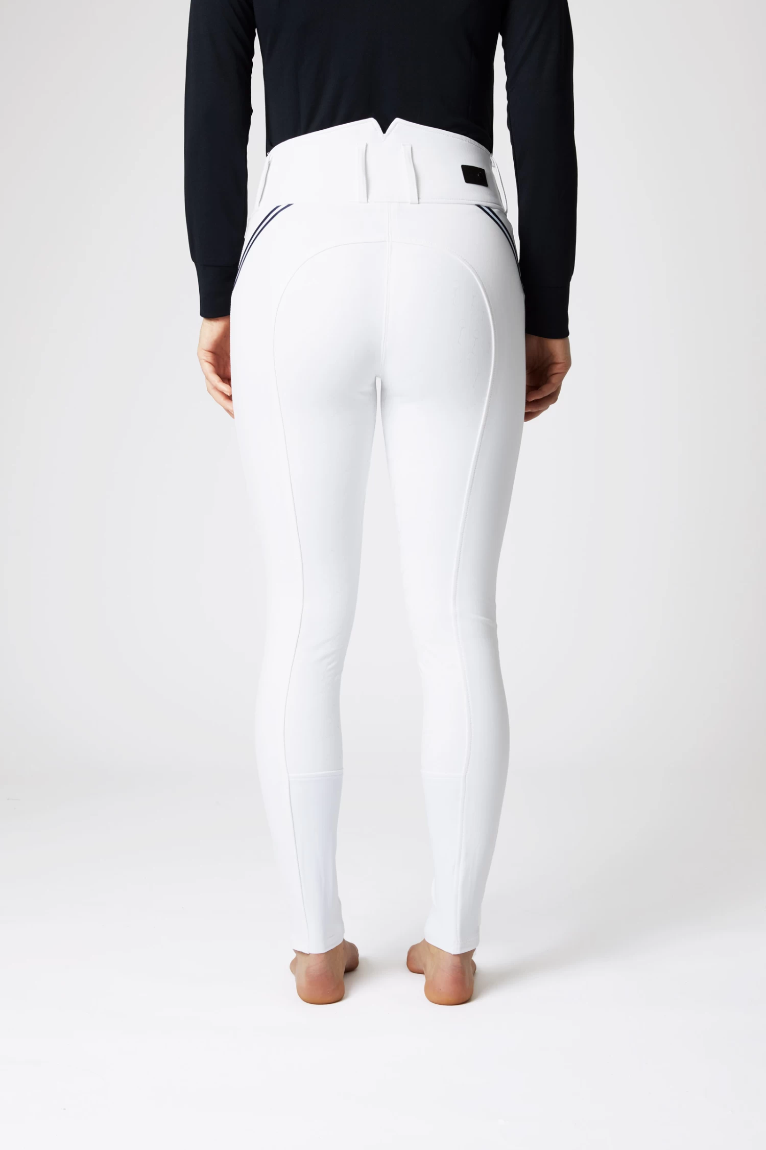 Horze Della High Waist Silicone Full Seat Breeches With Piping For Woman 11 Horze Della High Waist Silicone Full Seat Breeches With Piping For Woman - Image 11