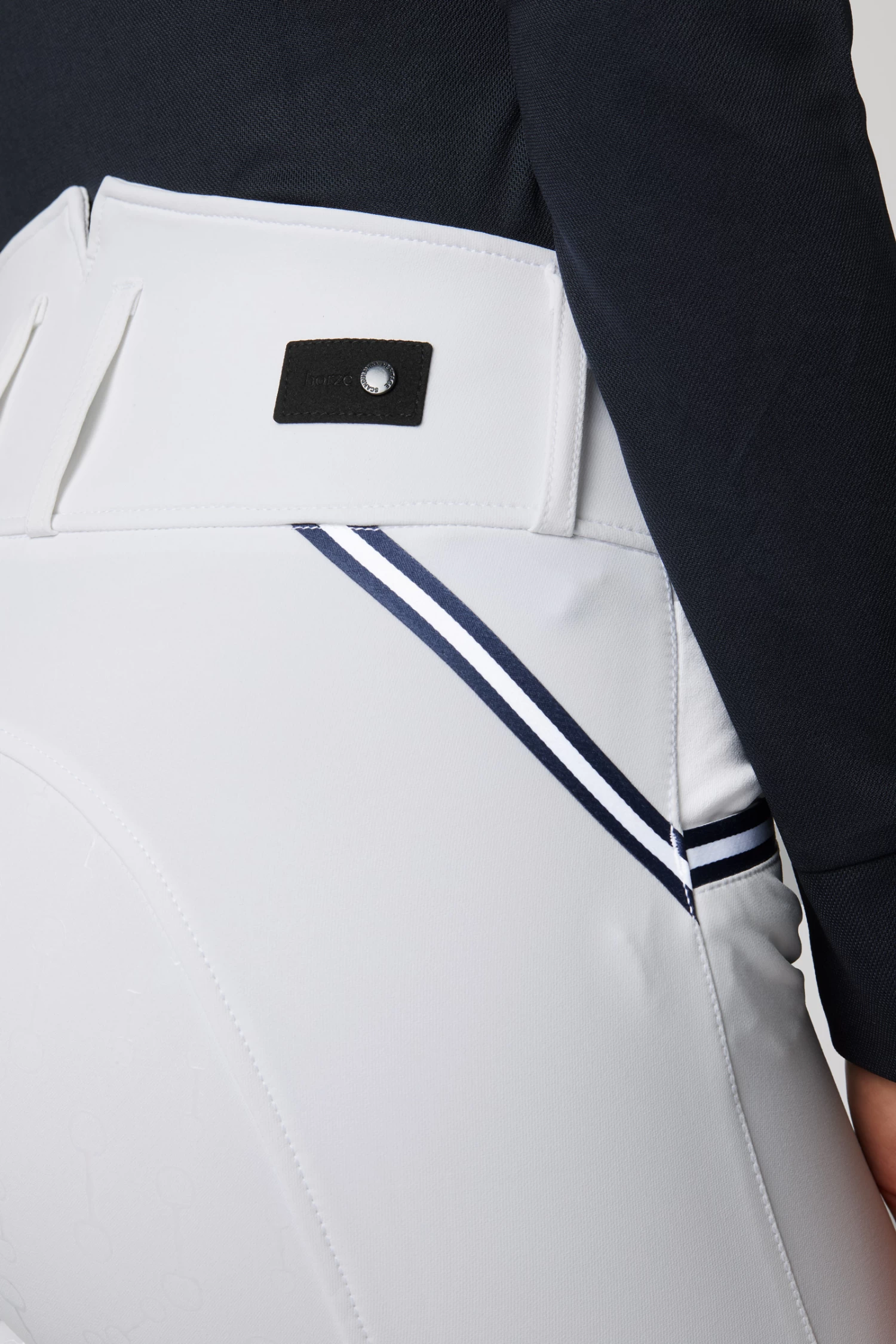 Horze Della High Waist Silicone Full Seat Breeches With Piping For Woman 13 Horze Della High Waist Silicone Full Seat Breeches With Piping For Woman - Image 13