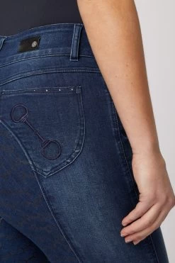 Horze Kaia Denim Silicone Full Seat Breeches With Crystals 12 Horze Kaia Denim Silicone Full Seat Breeches With Crystals -Equestrian Clothing Shop 36684 DNB 6