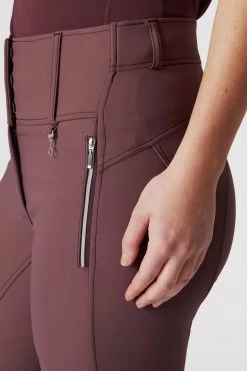 Horze Andrea High Waist Silicone Knee Patch Breeches For Woman -Equestrian Clothing Shop 36690 RMBU 5