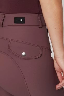 Horze Andrea High Waist Silicone Knee Patch Breeches For Woman -Equestrian Clothing Shop 36690 RMBU 6