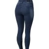 Horze Cecilia Women's Denim Silicone Full Seat Breeches With Back Detail