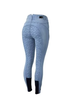 Horze Cecilia Women's Denim Silicone Full Seat Breeches With Back Detail -Equestrian Clothing Shop 36696 LDB 1