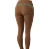 Horze Sagira Women's Silicone Full Seat Riding Tights With Gold Detail