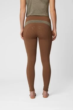 Horze Sagira Women's Silicone Full Seat Riding Tights With Gold Detail -Equestrian Clothing Shop 36701 BDBR 4