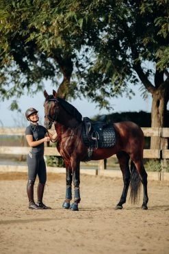 Horze Sagira Women's Silicone Full Seat Riding Tights With Gold Detail -Equestrian Clothing Shop 36701 VDB 9