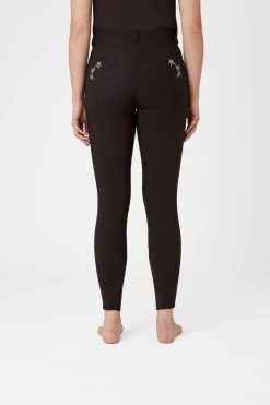 Horze Kaitlin Women's Knee Patch Breeches With Flower Detail -Equestrian Clothing Shop 36706 AFBR 4