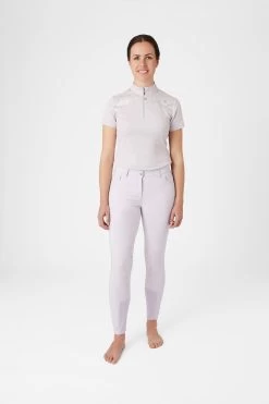 Horze Kaitlin Women's Knee Patch Breeches With Flower Detail -Equestrian Clothing Shop 36706 OHPU 3