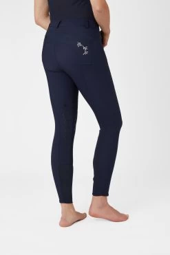 Horze Kaitlin Women's Knee Patch Breeches With Flower Detail -Equestrian Clothing Shop 36706 pdb 02