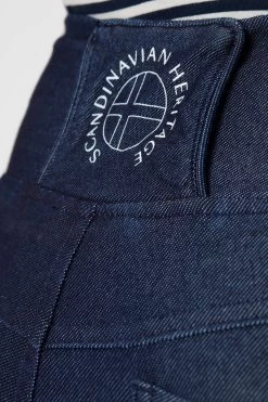 Horze Katia Women's Denim Look Silicone Full Seat Riding Tights -Equestrian Clothing Shop 36711 db 05