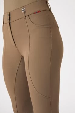B Vertigo Davina Women's Mid-Rise Knee Patch Breeches With Phone Pockets -Equestrian Clothing Shop 36723 SBE 5