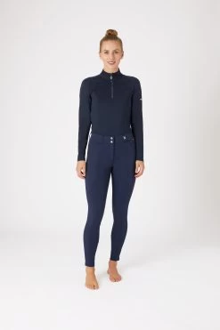 B Vertigo Davina Women's Mid-Rise Knee Patch Breeches With Phone Pockets -Equestrian Clothing Shop 36723 VDB 3