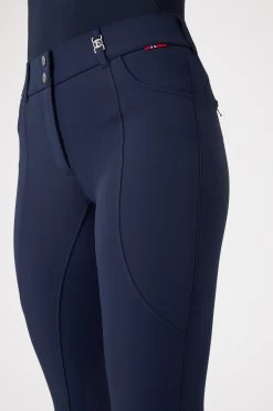 B Vertigo Davina Women's Mid-Rise Knee Patch Breeches With Phone Pockets -Equestrian Clothing Shop 36723 VDB 5