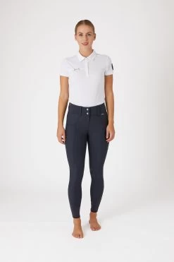Horze Indira Women's Knee Grip Breeches With High Waist -Equestrian Clothing Shop 36768 IKB 3