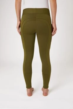 Horze Active Women's Full Grip Winter Riding Tights With Phone Pocket -Equestrian Clothing Shop 36780 dogr 04