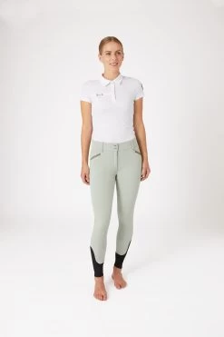 Horze Women's Silicone Full Seat Breeches With High Waist And Crystal Pocket 20 Horze Women's Silicone Full Seat Breeches With High Waist And Crystal Pocket -Equestrian Clothing Shop 36952 AGGR 3