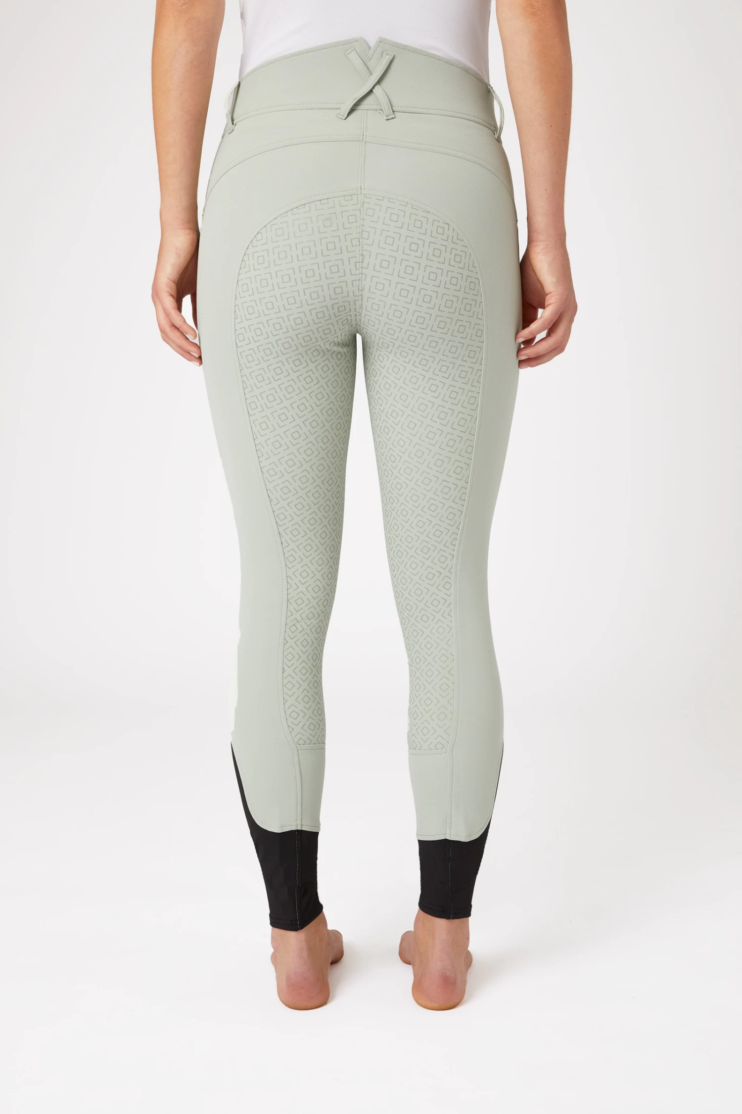 Horze Women's Silicone Full Seat Breeches With High Waist And Crystal Pocket 4 Horze Women's Silicone Full Seat Breeches With High Waist And Crystal Pocket - Image 4