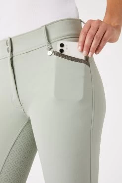 Horze Women's Silicone Full Seat Breeches With High Waist And Crystal Pocket 22 Horze Women's Silicone Full Seat Breeches With High Waist And Crystal Pocket -Equestrian Clothing Shop 36952 AGGR 5