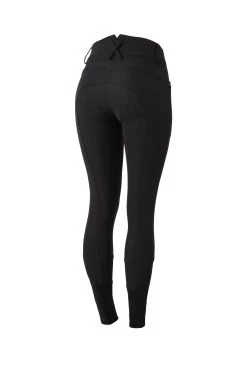 Horze Women's Silicone Full Seat Breeches With High Waist And Crystal Pocket 30 Horze Women's Silicone Full Seat Breeches With High Waist And Crystal Pocket -Equestrian Clothing Shop 36952 BL 1