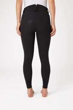 Horze Women's Silicone Full Seat Breeches With High Waist And Crystal Pocket 33 Horze Women's Silicone Full Seat Breeches With High Waist And Crystal Pocket -Equestrian Clothing Shop 36952 BL 4