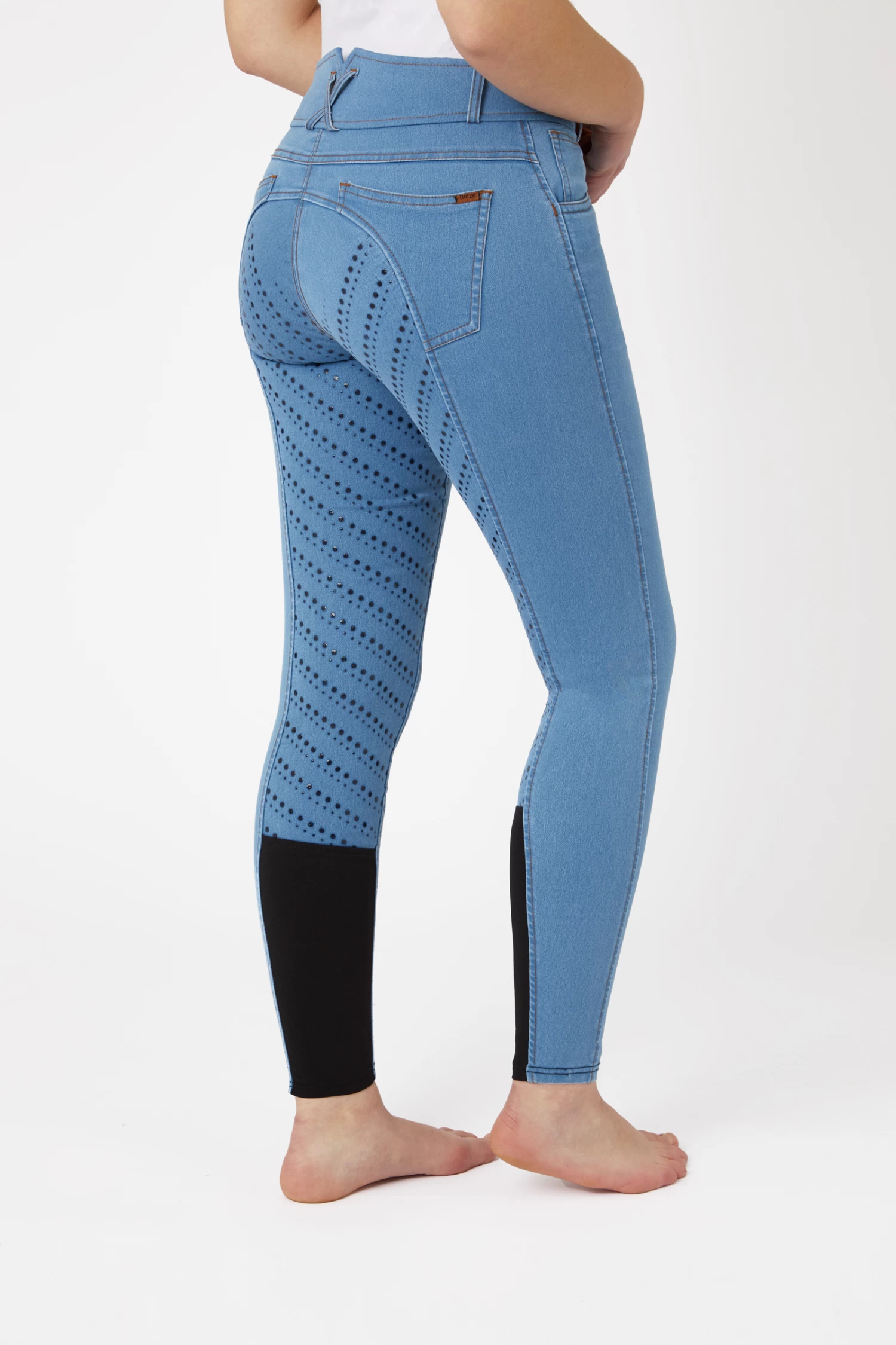 Ladies Denim Full Grip Breeches 2 Ladies Denim Full Grip Breeches - Image 2