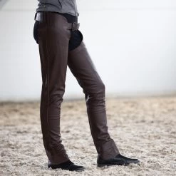 Horze Blake Leather Full Chaps -Equestrian Clothing Shop 37259 DBR 2