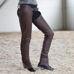 Horze Blake Leather Full Chaps -Equestrian Clothing Shop 37259 DBR 6