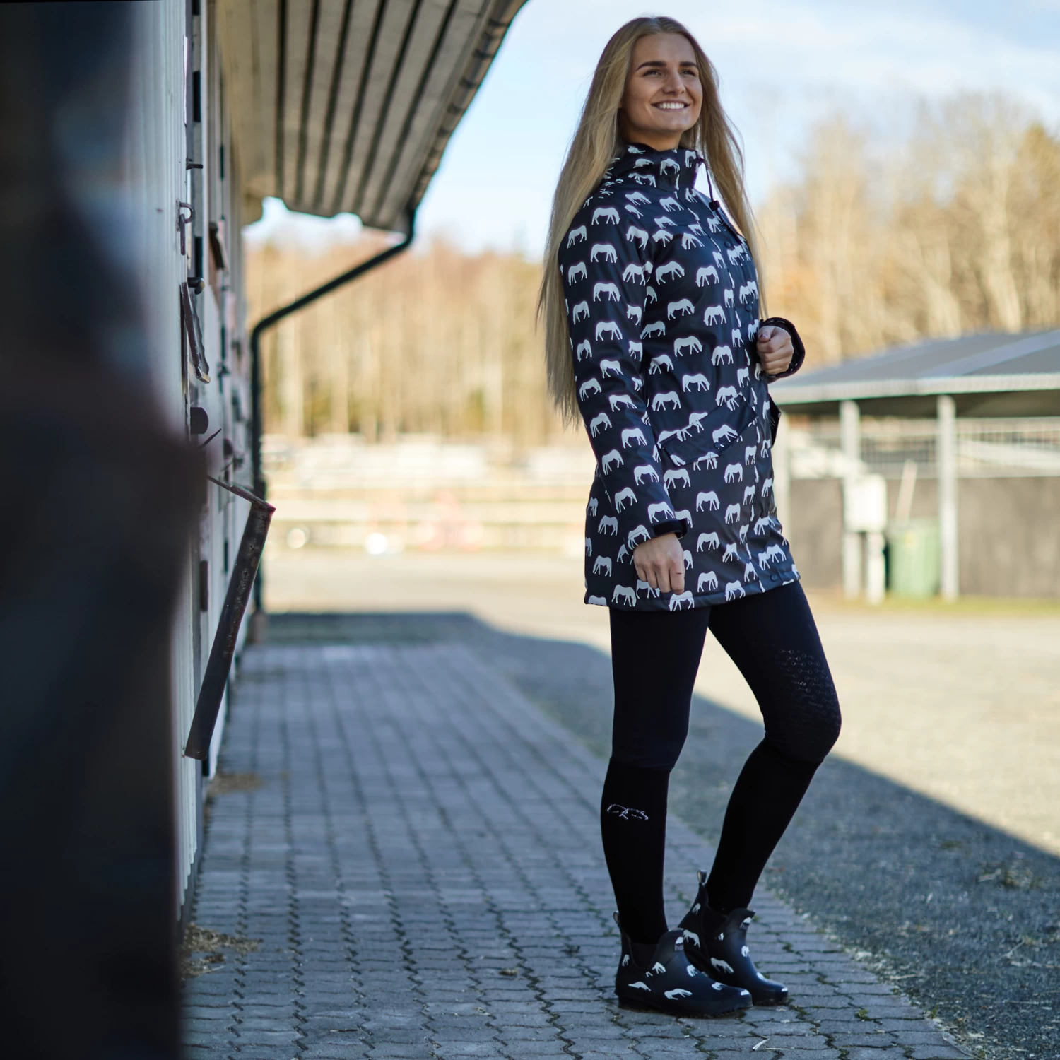 Horze Billie Women's Rubber Jodhpur Boots With Print 6 Horze Billie Women's Rubber Jodhpur Boots With Print - Image 6