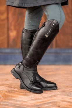 Horze Portland Kids' Tall Boots With Crystals 17 Horze Portland Kids' Tall Boots With Crystals -Equestrian Clothing Shop 39148 099 09