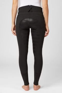 Horze Women's High Waist Silicone Full Seat Breeches With Phone Pocket -Equestrian Clothing Shop cp3591 bl 04