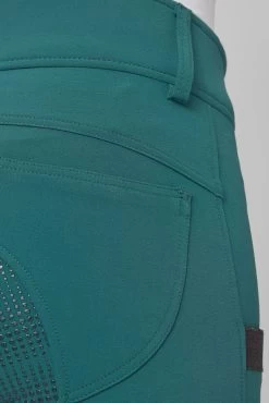 Horze Women's High Waist Silicone Full Seat Breeches With Phone Pocket -Equestrian Clothing Shop cp3591 fdgr 07